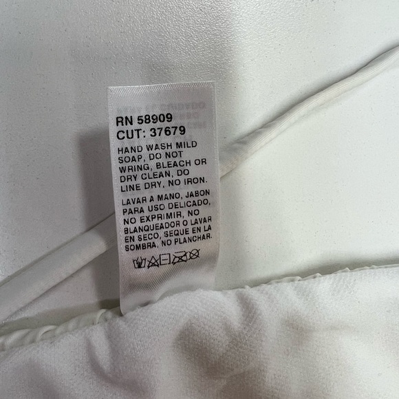 BASTA Surf Swim One Piece White Pearl Mailot Swimsuit Backless Size Small NEW - Picture 9 of 9